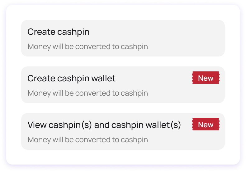 create cashpin